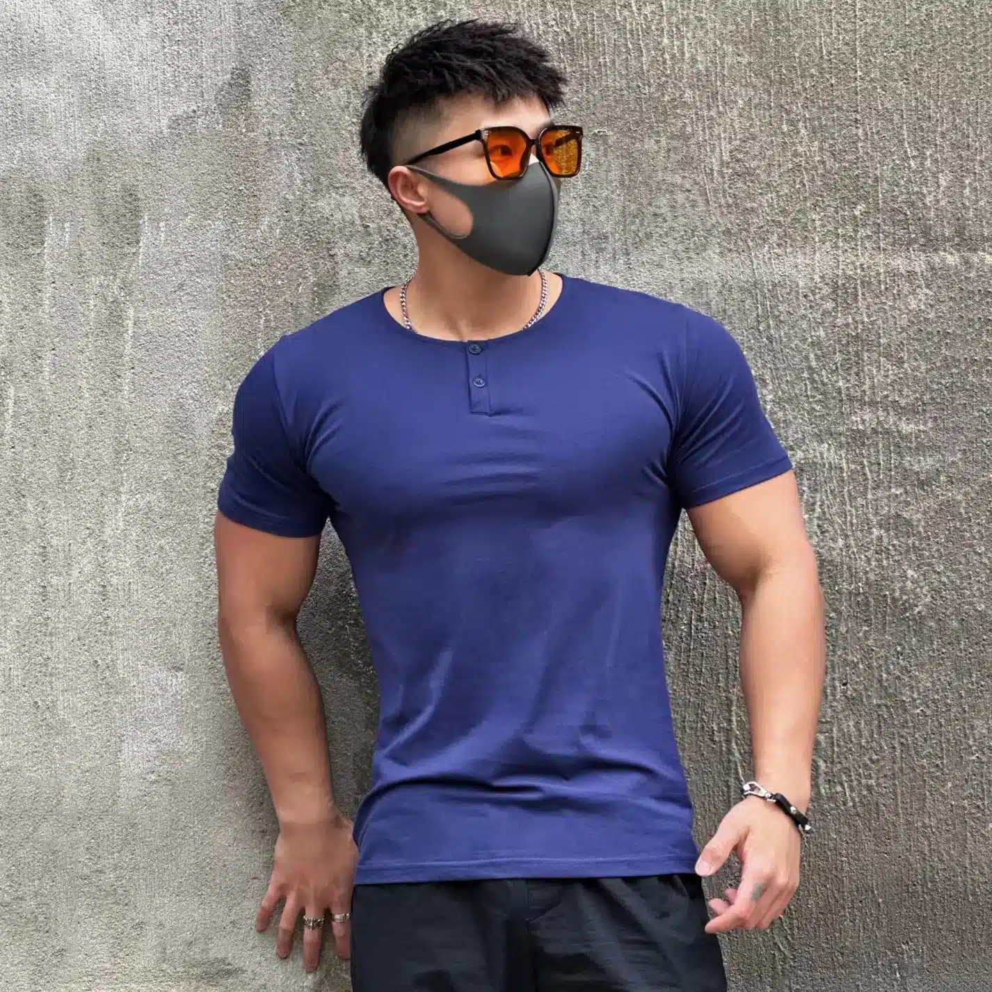kf-S756c9108310a4e739401b2e4d8414075q-Summer-New-T-shirts-Brand-High-Quality-Short-Sleeve-Solid-Henley-Shirt-Top-Men-s-Knit