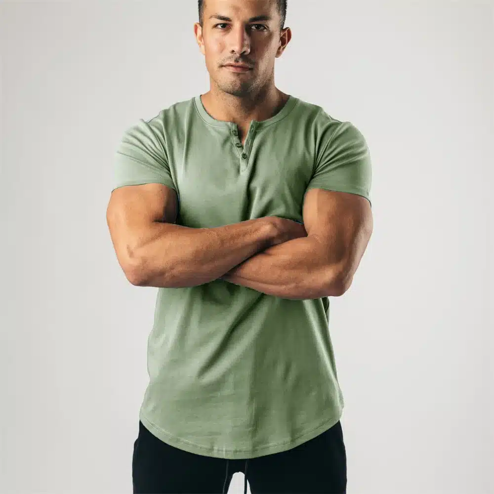 kf-Sc158b89c853e4aa8be1323499365507fI-Mens-Short-Sleeve-Henley-T-shirt-Summer-Fashion-Slim-Fit-Muscle-Tees-Sports-Casual-Gym-Fitness